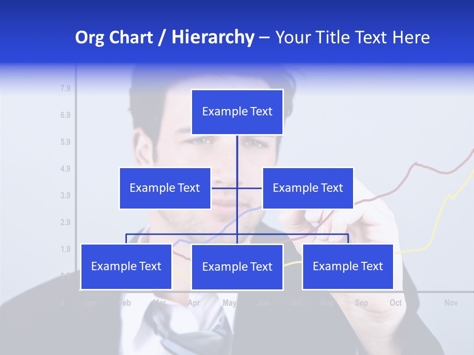 Attractive Business Man Drawing On A Graph PowerPoint Template