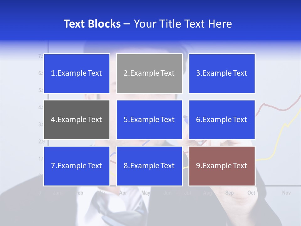 Attractive Business Man Drawing On A Graph PowerPoint Template