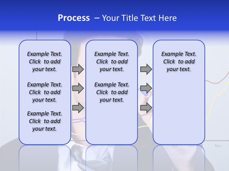 Attractive Business Man Drawing On A Graph PowerPoint Template