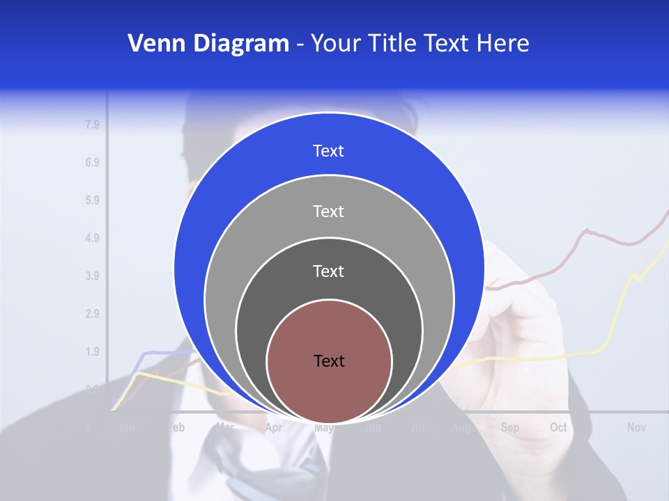 Attractive Business Man Drawing On A Graph PowerPoint Template