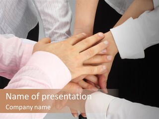 Dynamic Business Team - Hands PowerPoint Template