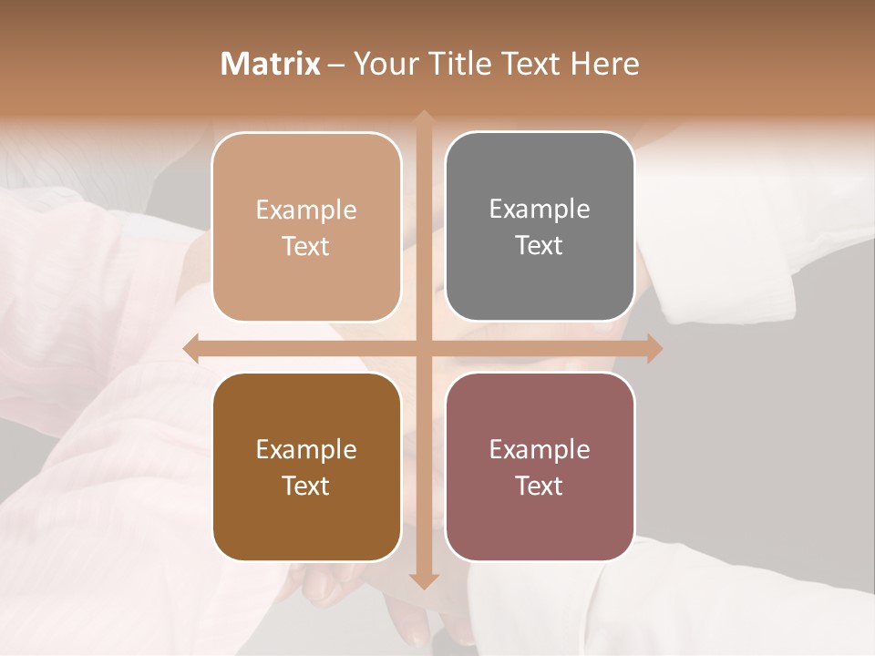 Dynamic Business Team - Hands PowerPoint Template