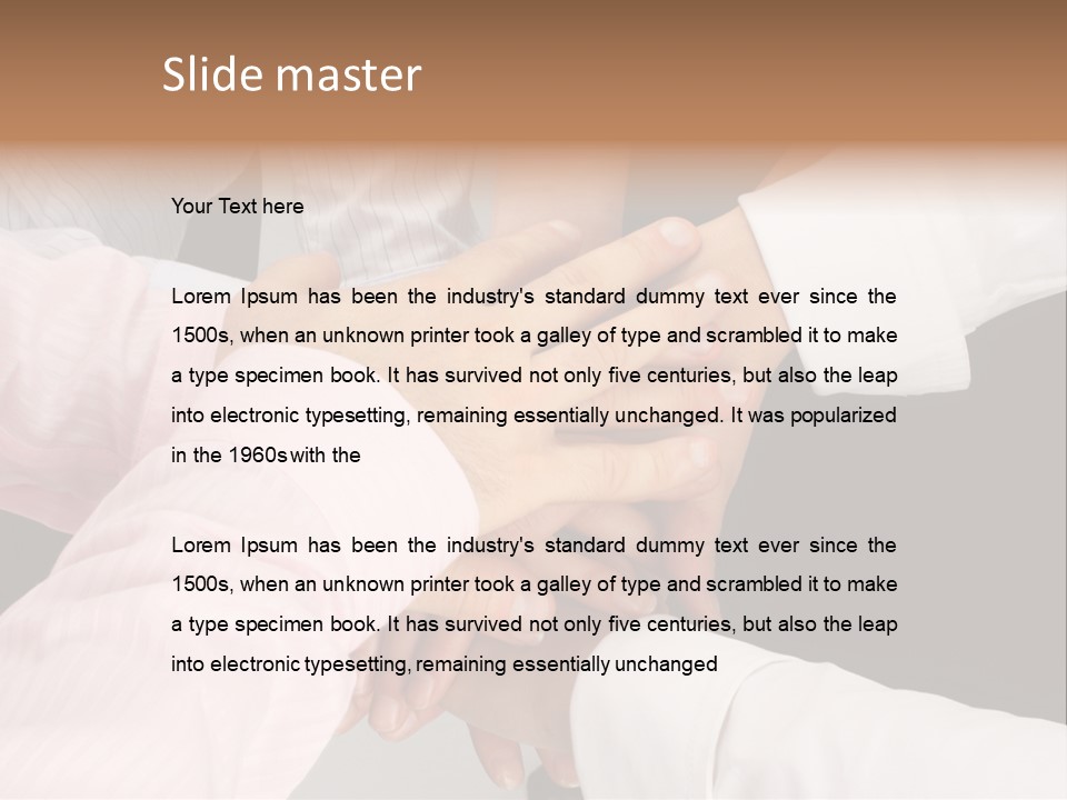 Dynamic Business Team - Hands PowerPoint Template