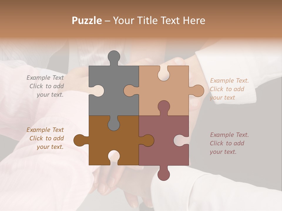 Dynamic Business Team - Hands PowerPoint Template