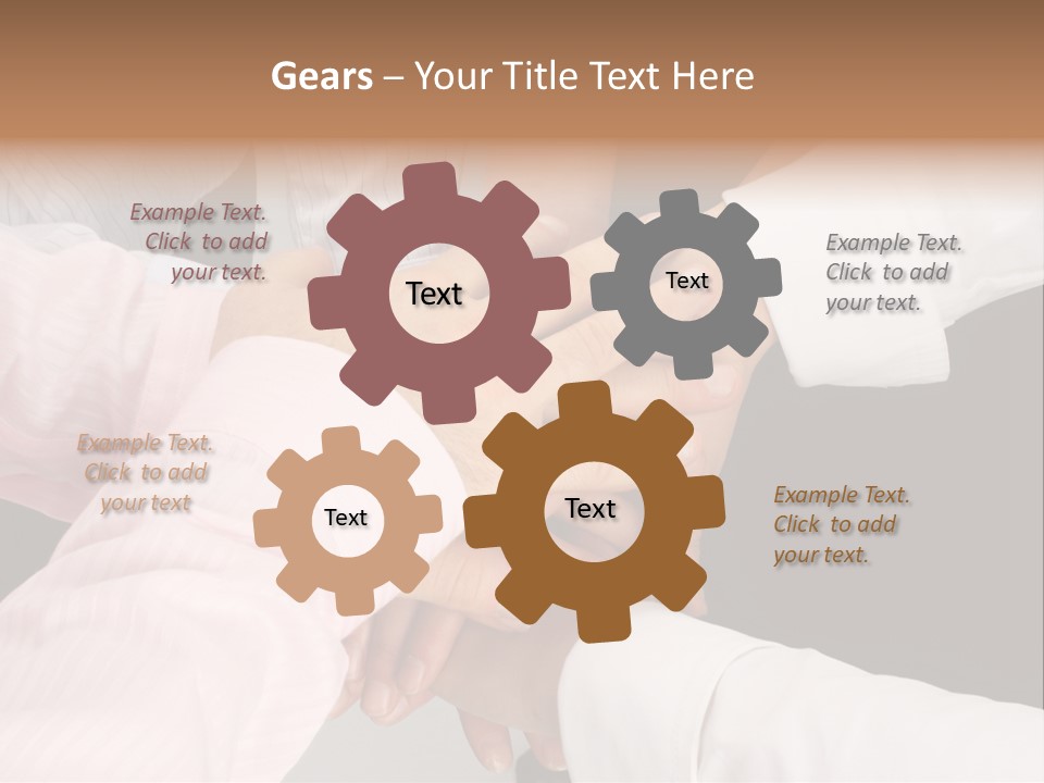 Dynamic Business Team - Hands PowerPoint Template