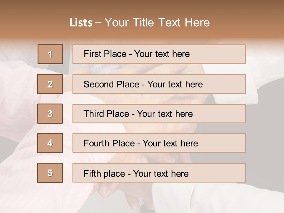 Dynamic Business Team - Hands PowerPoint Template