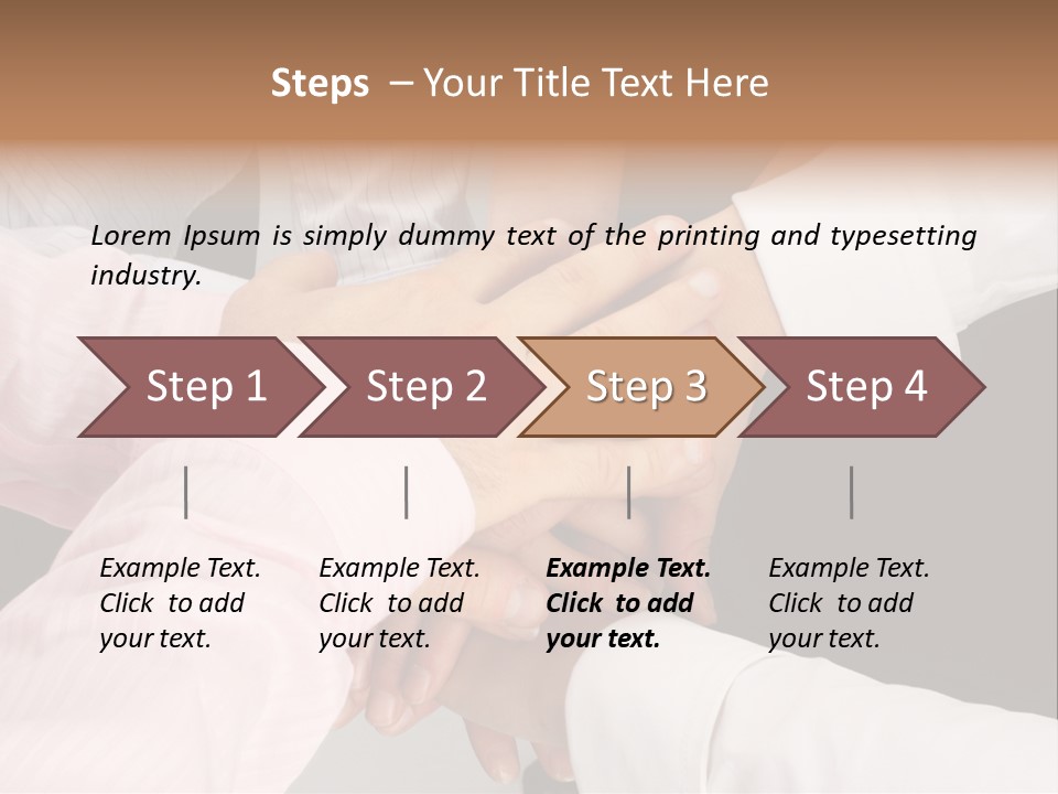 Dynamic Business Team - Hands PowerPoint Template