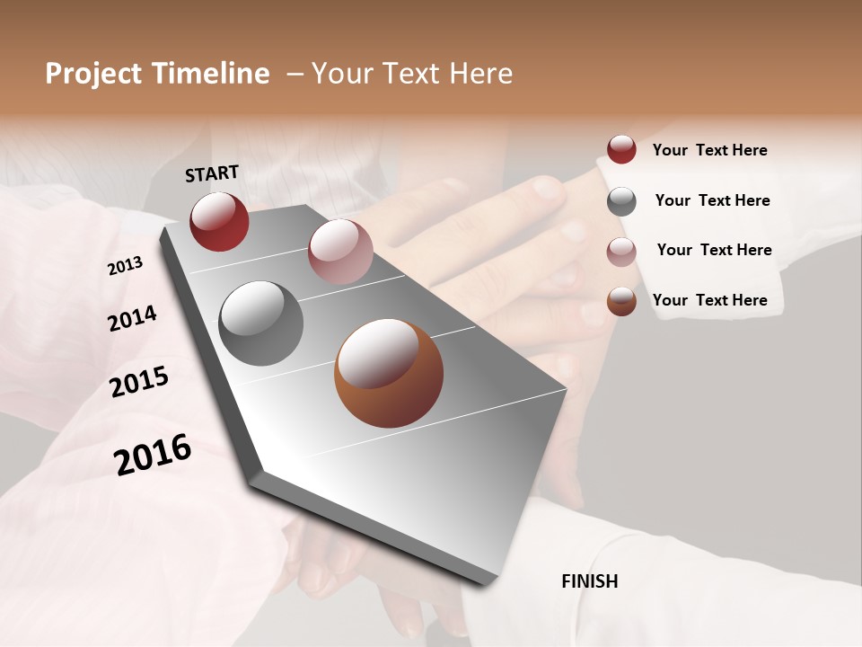 Dynamic Business Team - Hands PowerPoint Template