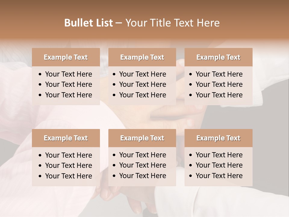 Dynamic Business Team - Hands PowerPoint Template
