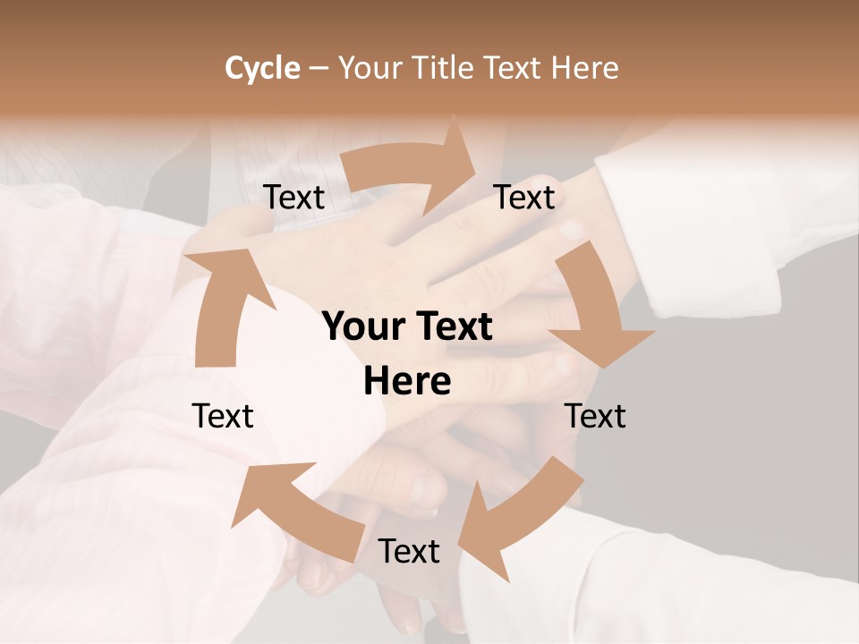 Dynamic Business Team - Hands PowerPoint Template