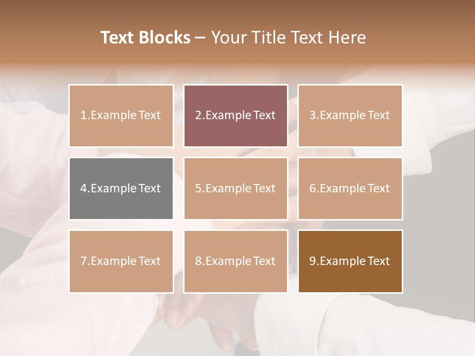 Dynamic Business Team - Hands PowerPoint Template