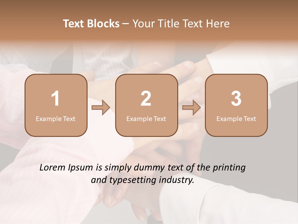 Dynamic Business Team - Hands PowerPoint Template