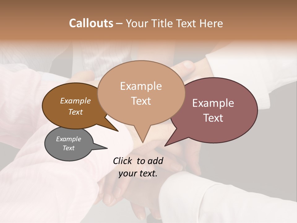 Dynamic Business Team - Hands PowerPoint Template