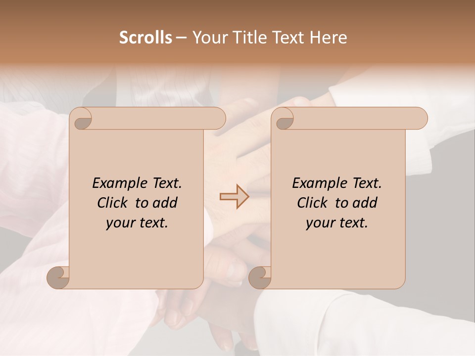 Dynamic Business Team - Hands PowerPoint Template