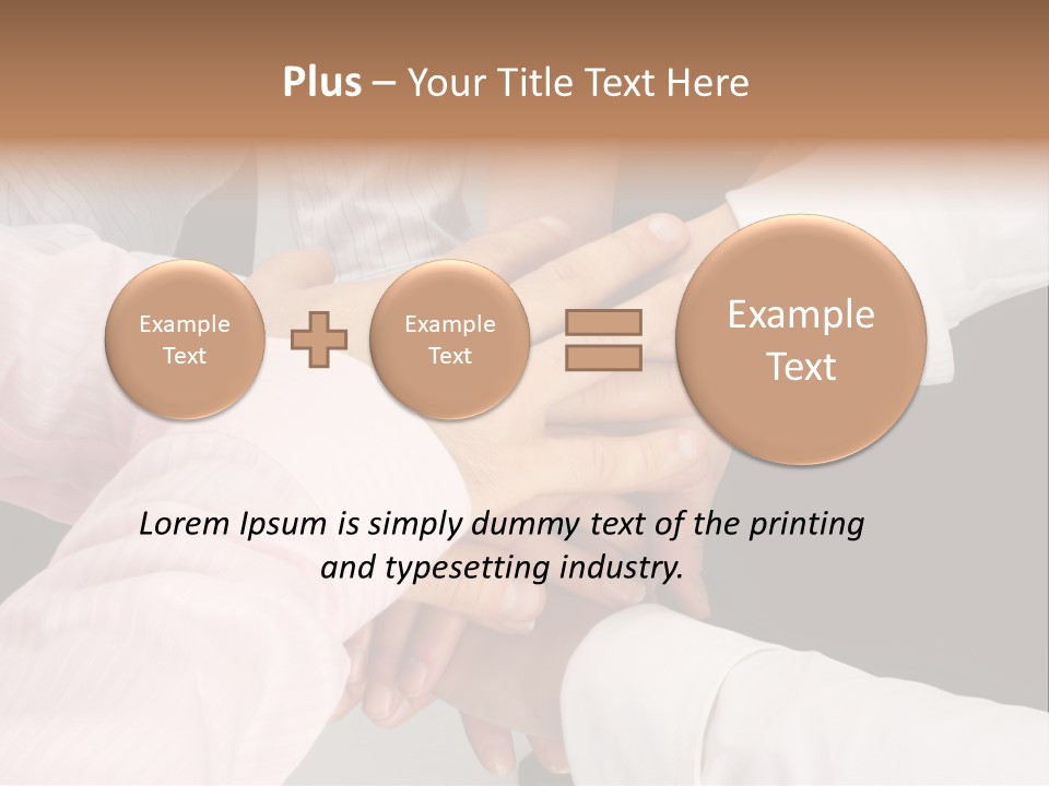 Dynamic Business Team - Hands PowerPoint Template