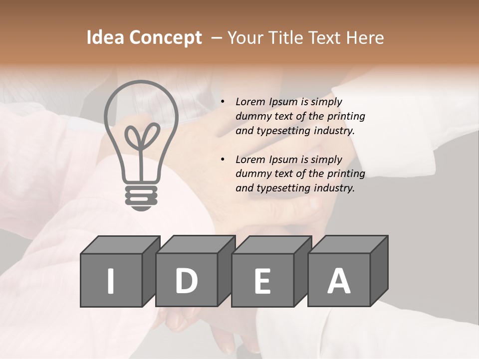 Dynamic Business Team - Hands PowerPoint Template