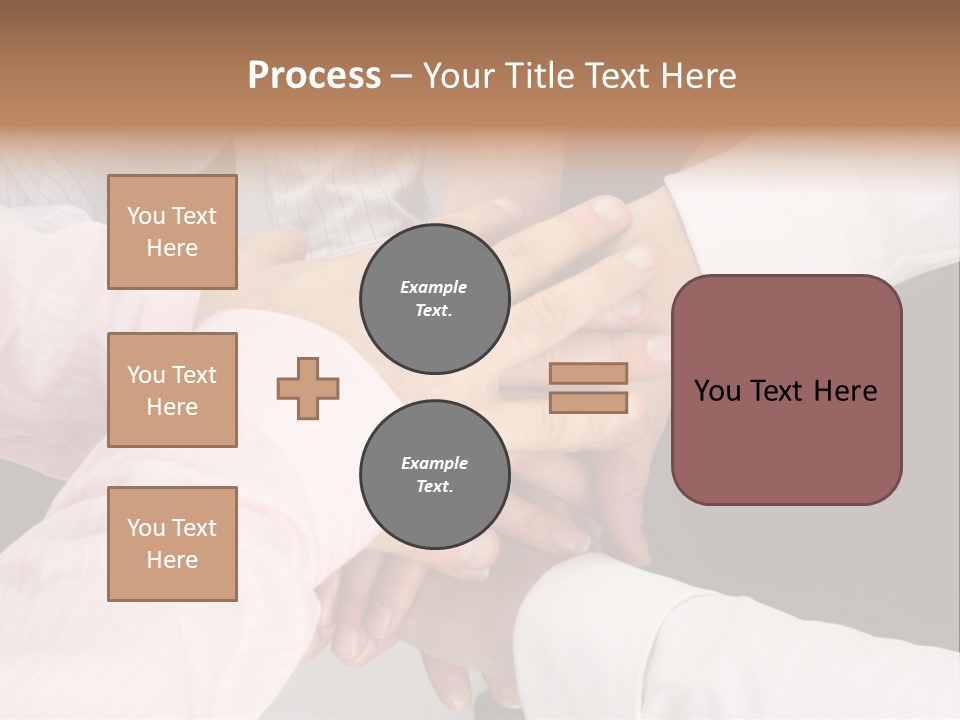 Dynamic Business Team - Hands PowerPoint Template