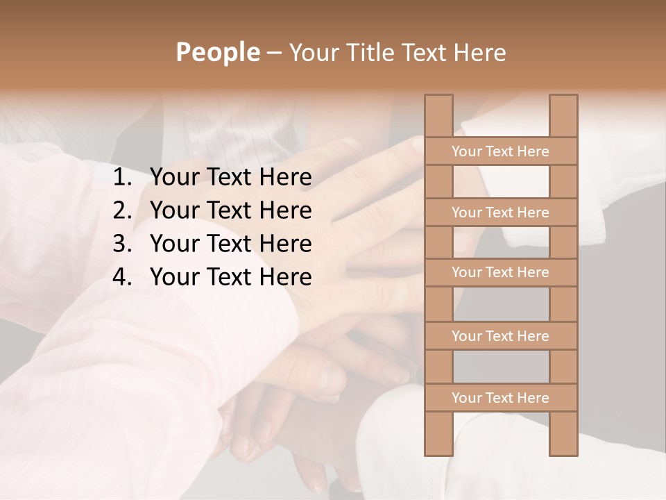 Dynamic Business Team - Hands PowerPoint Template
