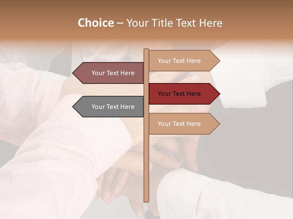 Dynamic Business Team - Hands PowerPoint Template