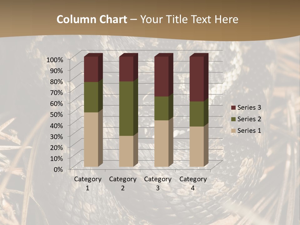 Adder Wound Into A Ball PowerPoint Template