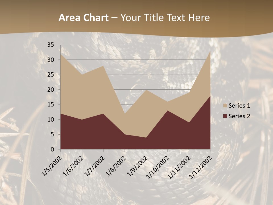 Adder Wound Into A Ball PowerPoint Template