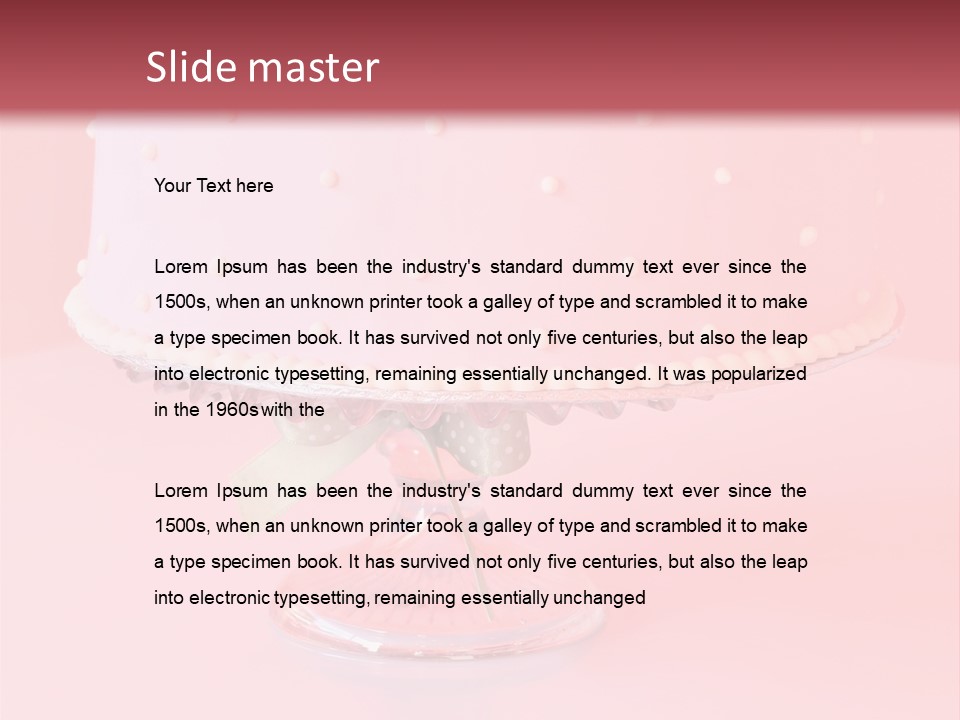 Beautiful Pink Birthday Cake. PowerPoint Template