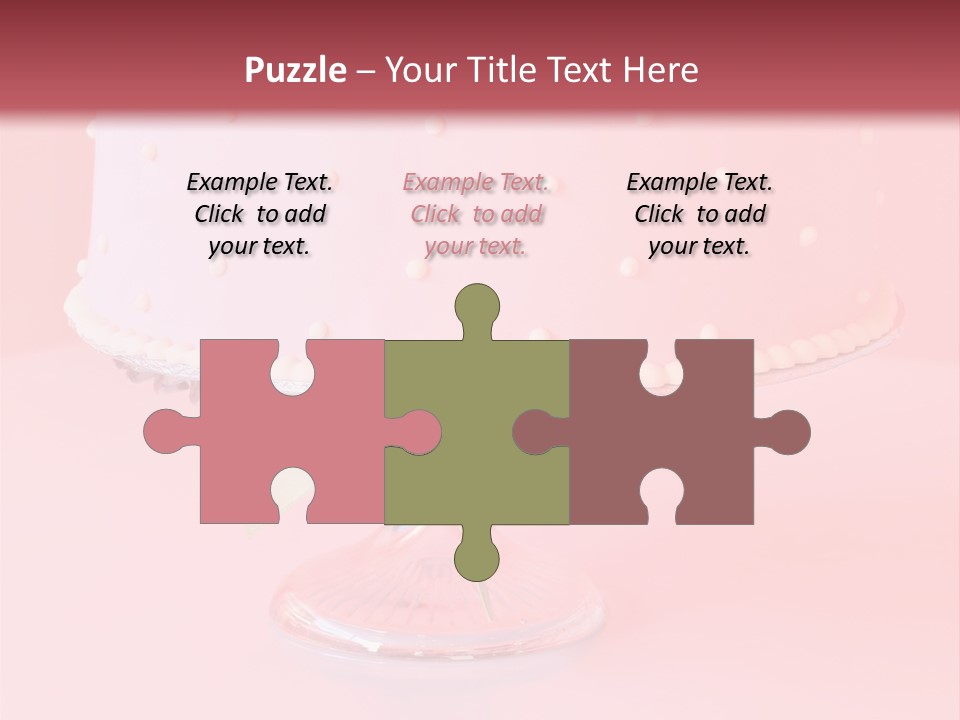 Beautiful Pink Birthday Cake. PowerPoint Template