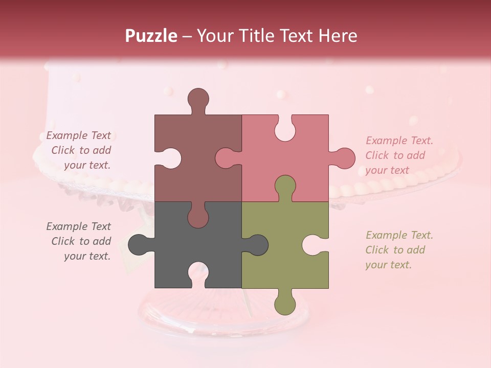 Beautiful Pink Birthday Cake. PowerPoint Template