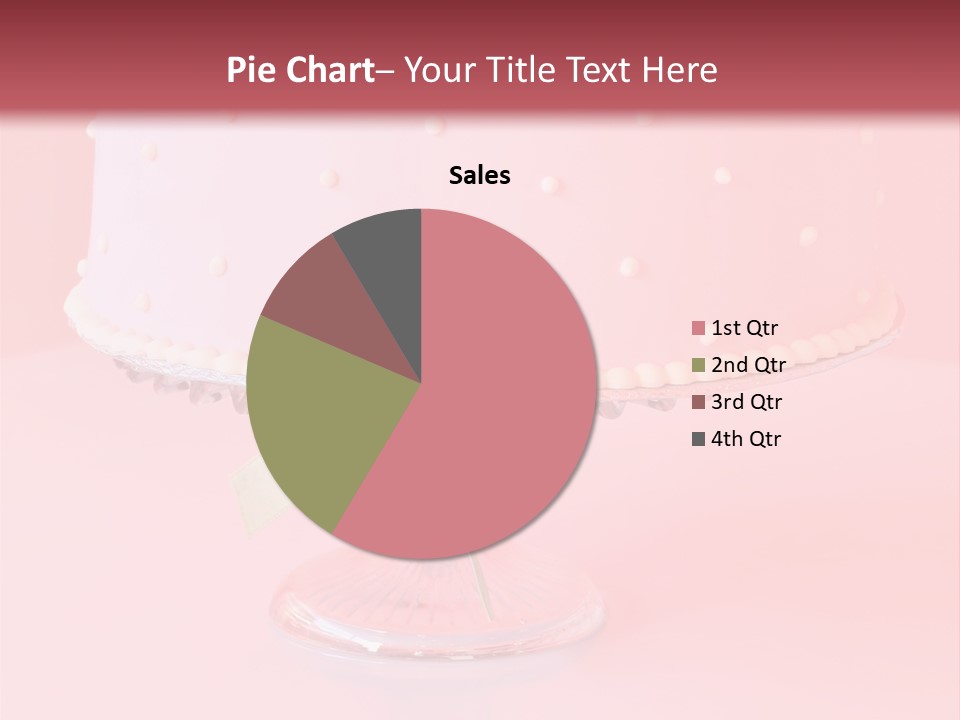 Beautiful Pink Birthday Cake. PowerPoint Template
