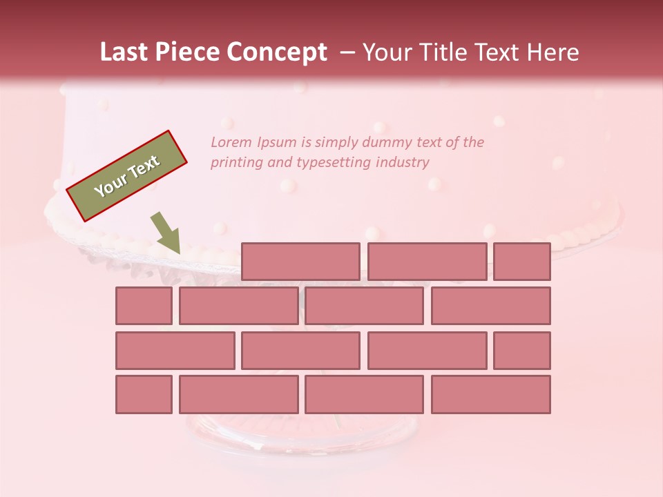 Beautiful Pink Birthday Cake. PowerPoint Template
