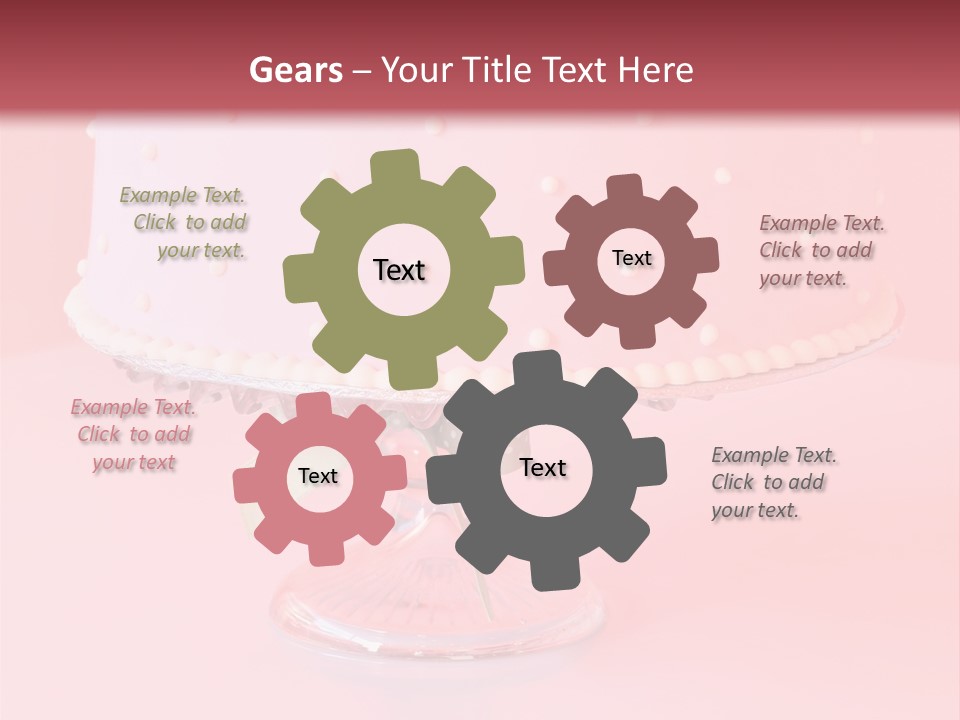 Beautiful Pink Birthday Cake. PowerPoint Template
