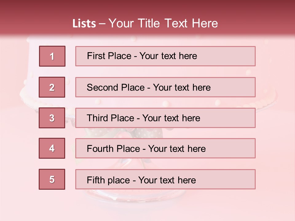 Beautiful Pink Birthday Cake. PowerPoint Template