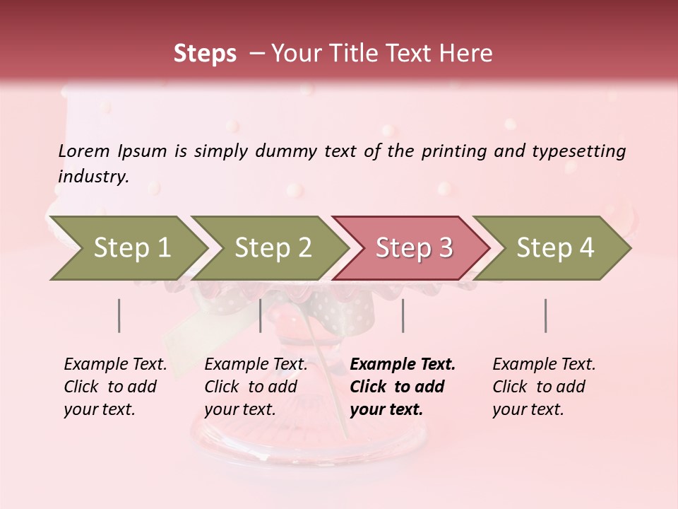 Beautiful Pink Birthday Cake. PowerPoint Template
