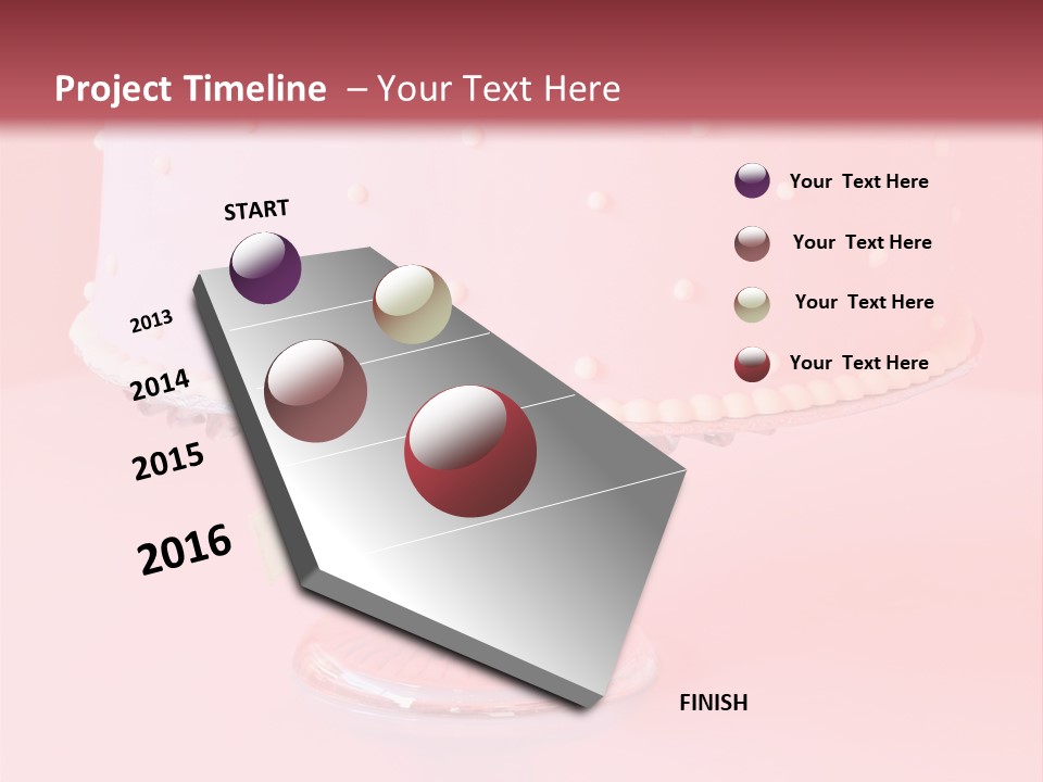 Beautiful Pink Birthday Cake. PowerPoint Template
