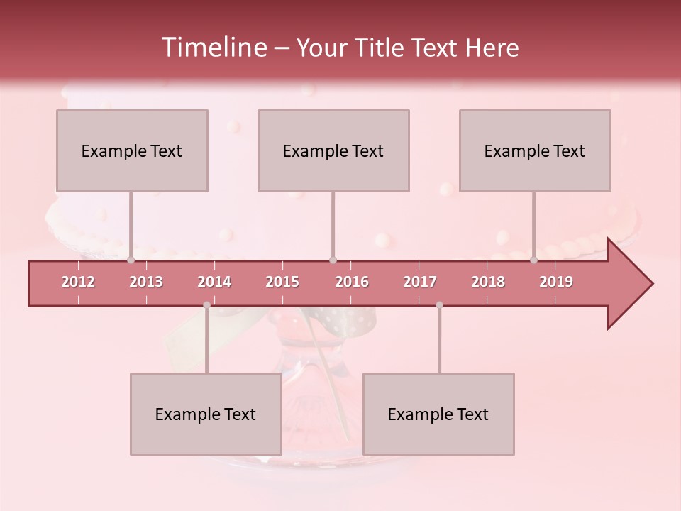 Beautiful Pink Birthday Cake. PowerPoint Template