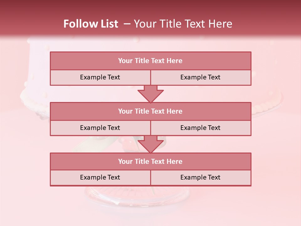 Beautiful Pink Birthday Cake. PowerPoint Template