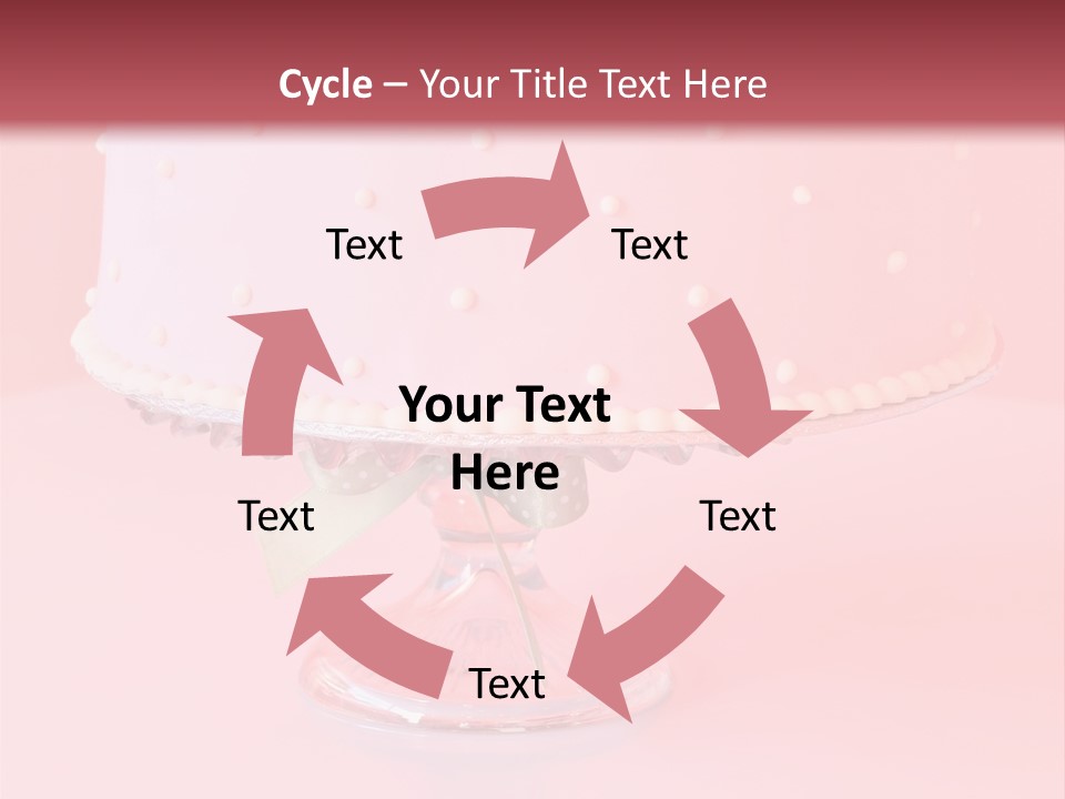 Beautiful Pink Birthday Cake. PowerPoint Template