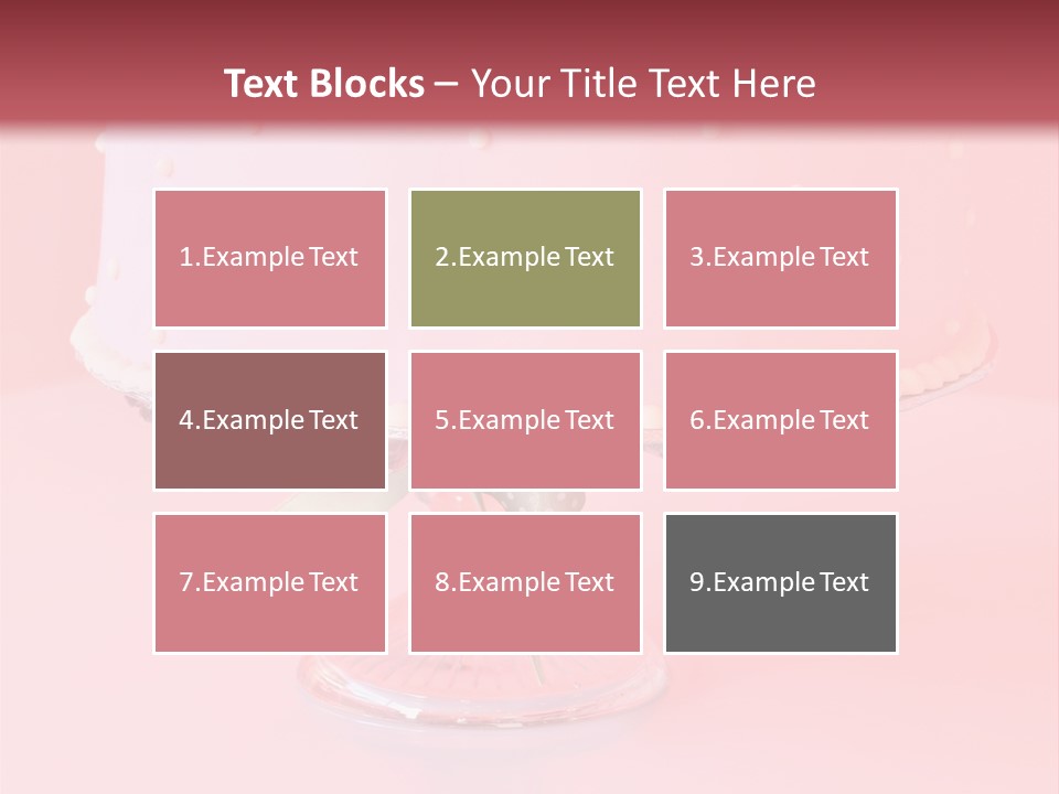 Beautiful Pink Birthday Cake. PowerPoint Template