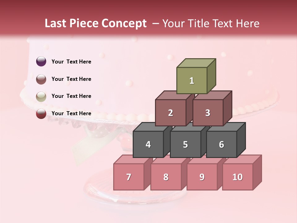 Beautiful Pink Birthday Cake. PowerPoint Template