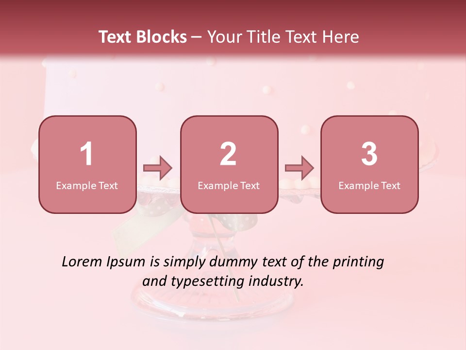 Beautiful Pink Birthday Cake. PowerPoint Template