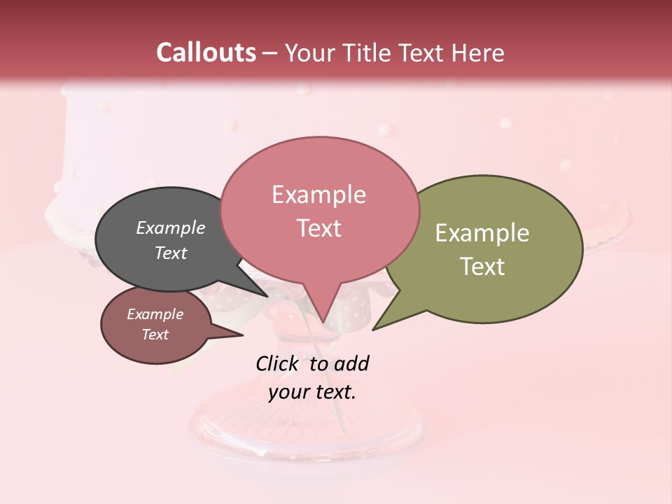 Beautiful Pink Birthday Cake. PowerPoint Template