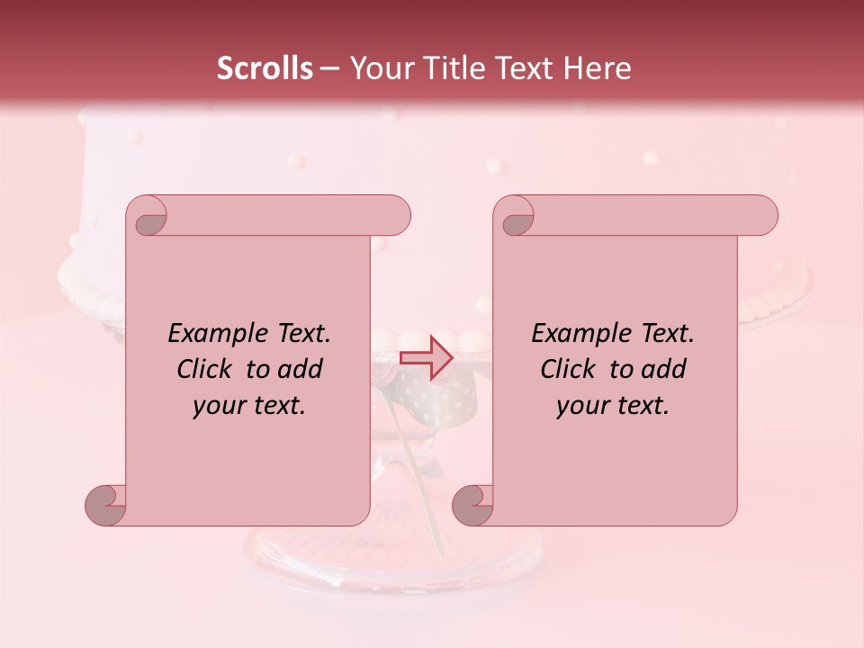 Beautiful Pink Birthday Cake. PowerPoint Template