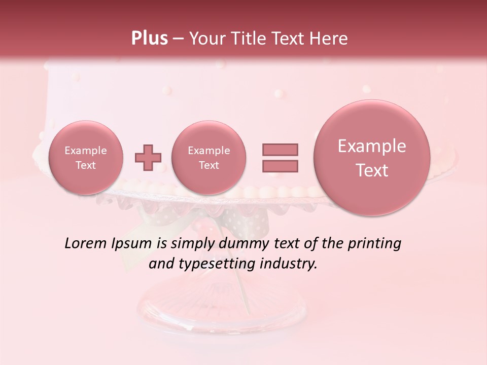 Beautiful Pink Birthday Cake. PowerPoint Template