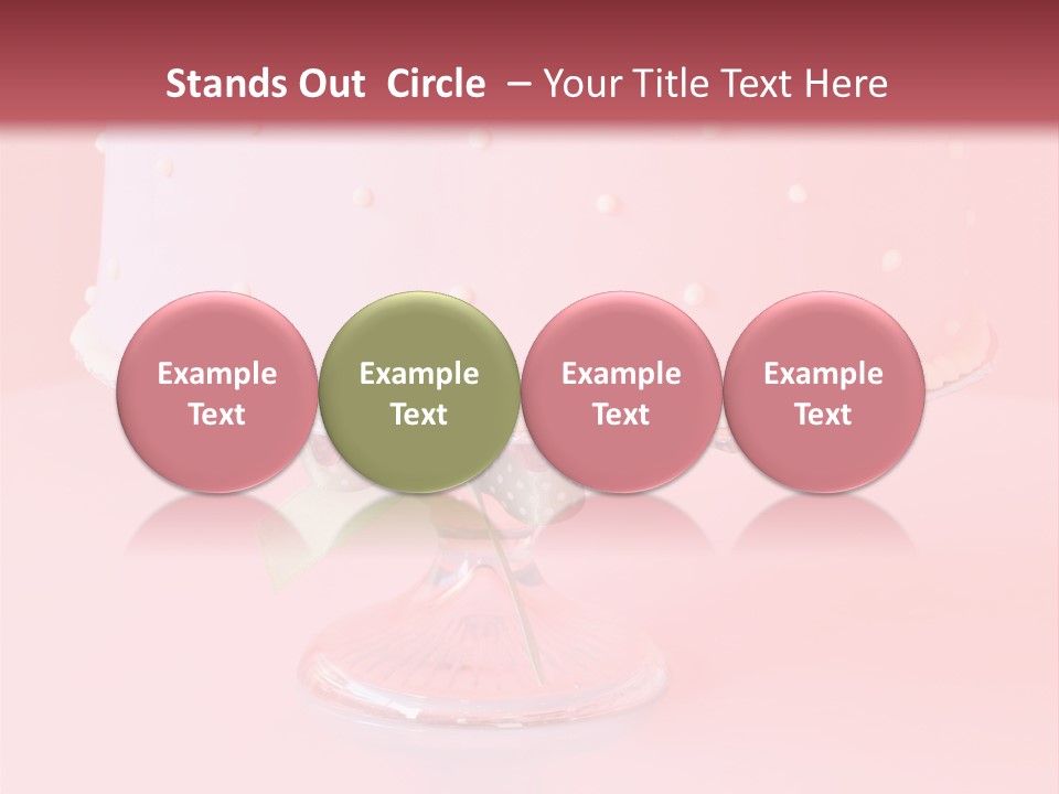 Beautiful Pink Birthday Cake. PowerPoint Template