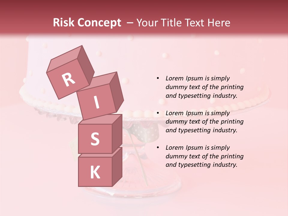 Beautiful Pink Birthday Cake. PowerPoint Template