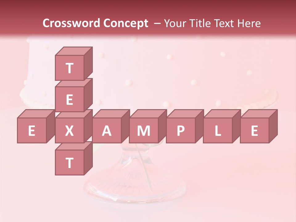 Beautiful Pink Birthday Cake. PowerPoint Template