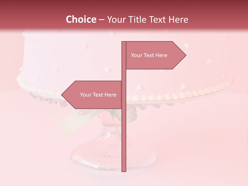 Beautiful Pink Birthday Cake. PowerPoint Template