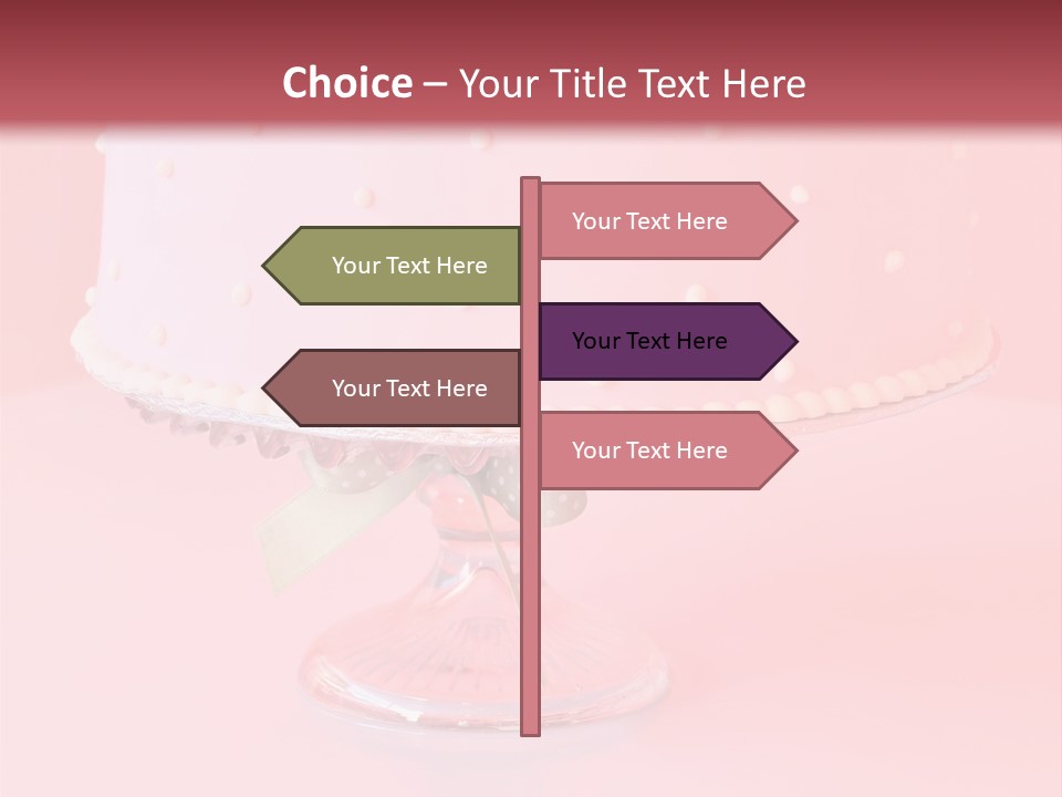 Beautiful Pink Birthday Cake. PowerPoint Template