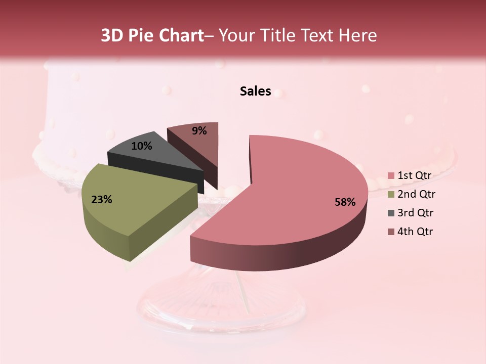 Beautiful Pink Birthday Cake. PowerPoint Template
