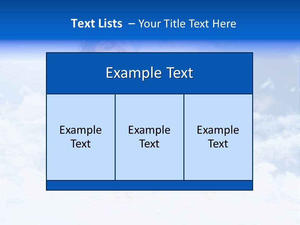 Beautiful Teenage Listening Music With Pleasure On The Clouds PowerPoint Template